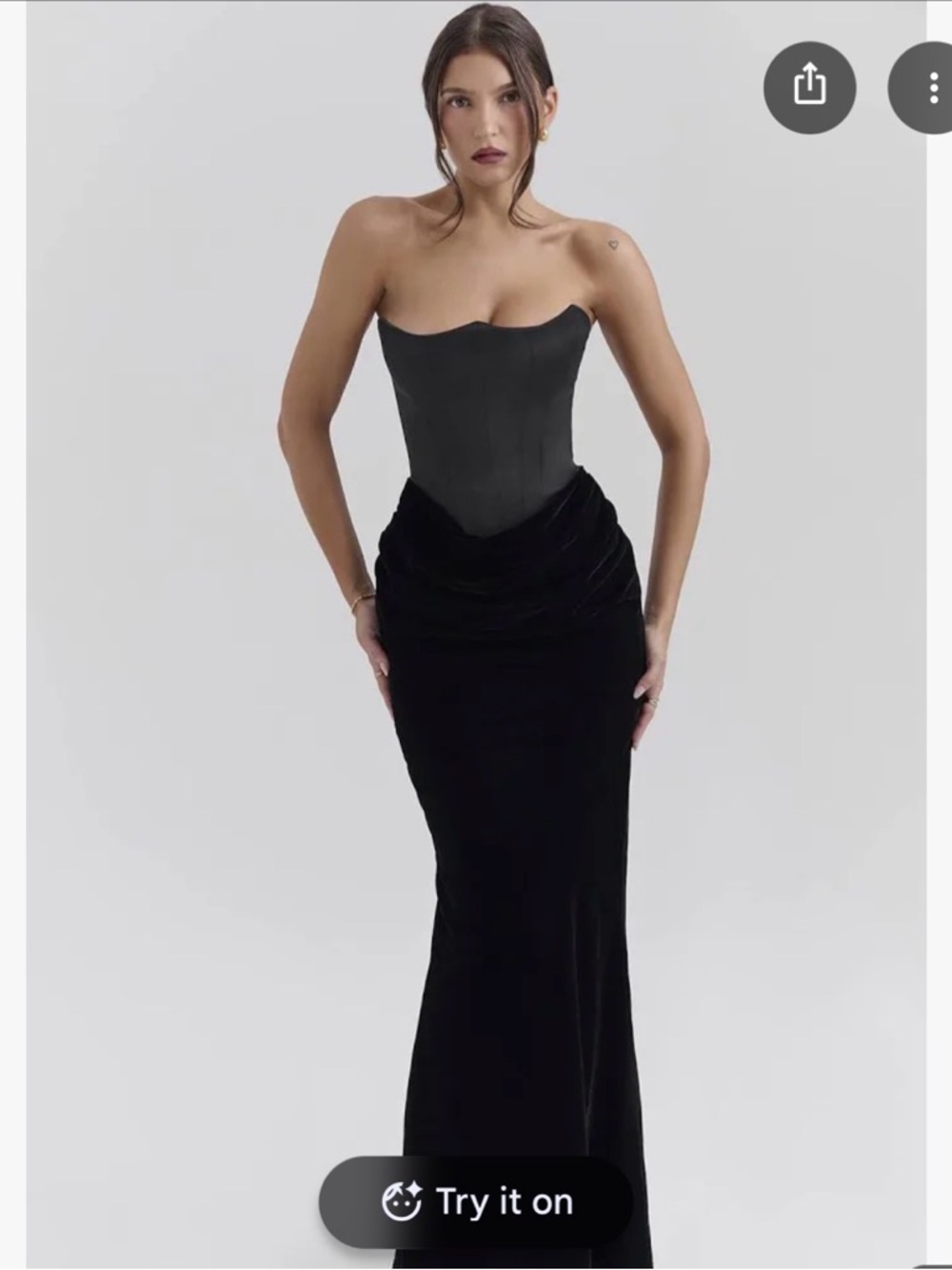 Persephone Black Corset Gown